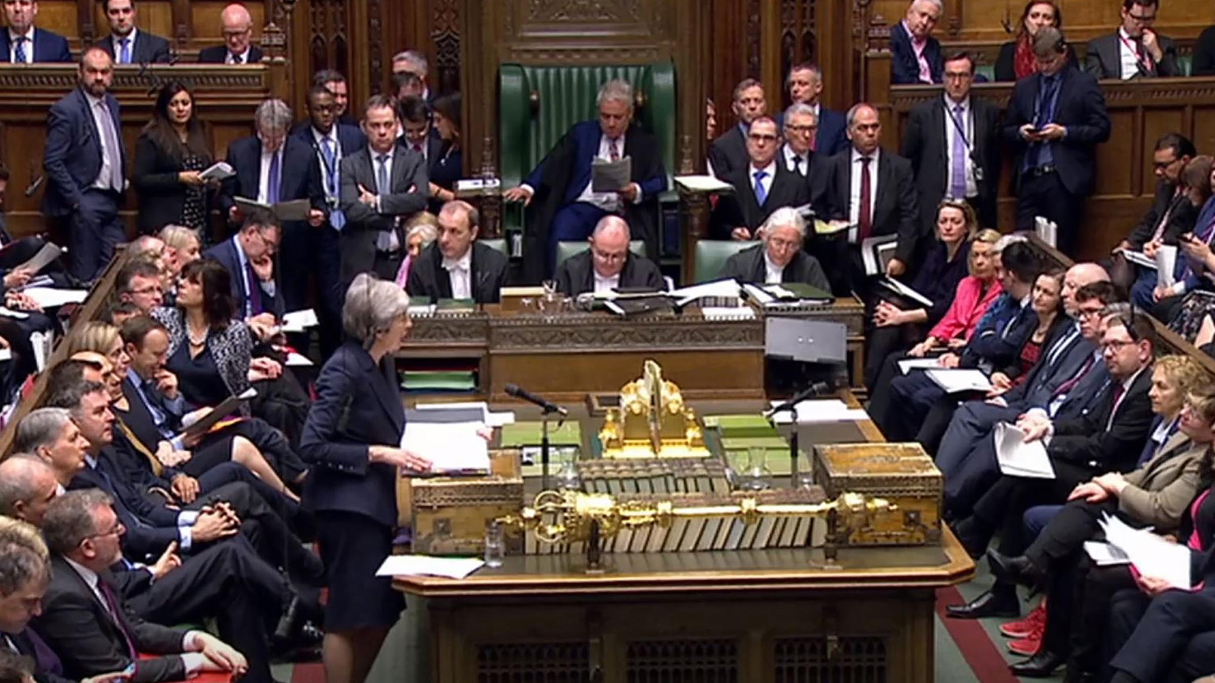 Das britsiche Parlament am 27.03.2019