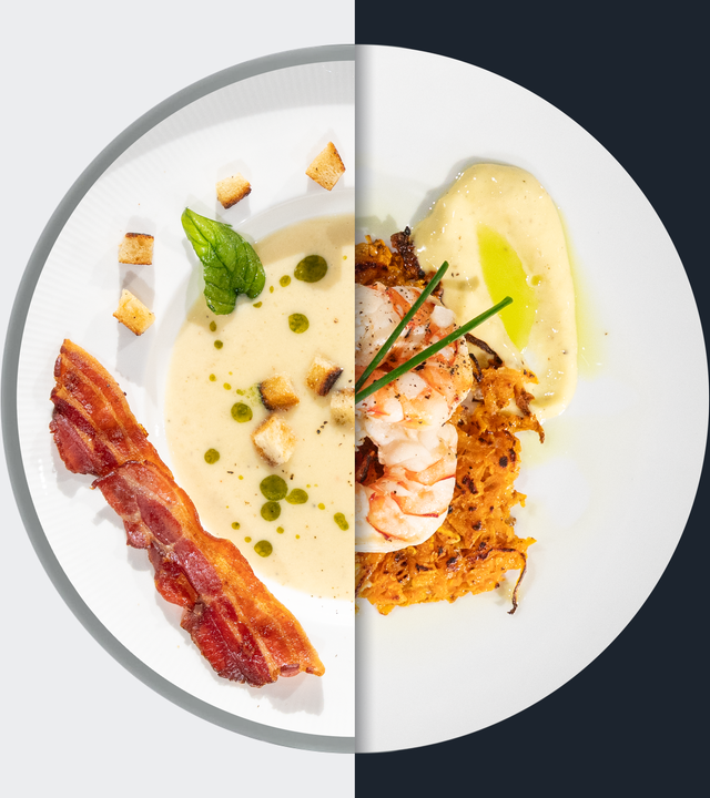 Parmesansuppe vs. Süßkartoffel-Rösti