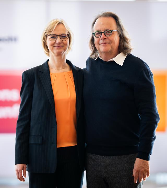 Die neugewählten Landesvorsitzenden des BSW Thüringen Katja Wolf und Gernot Süßmuth 