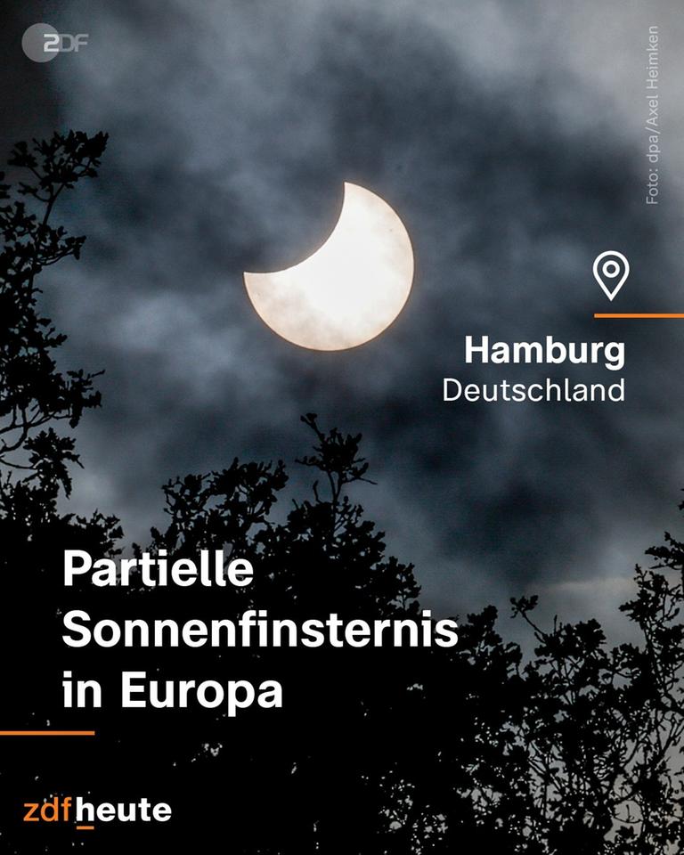 Partielle Sonnenfinsternis über Hamburg