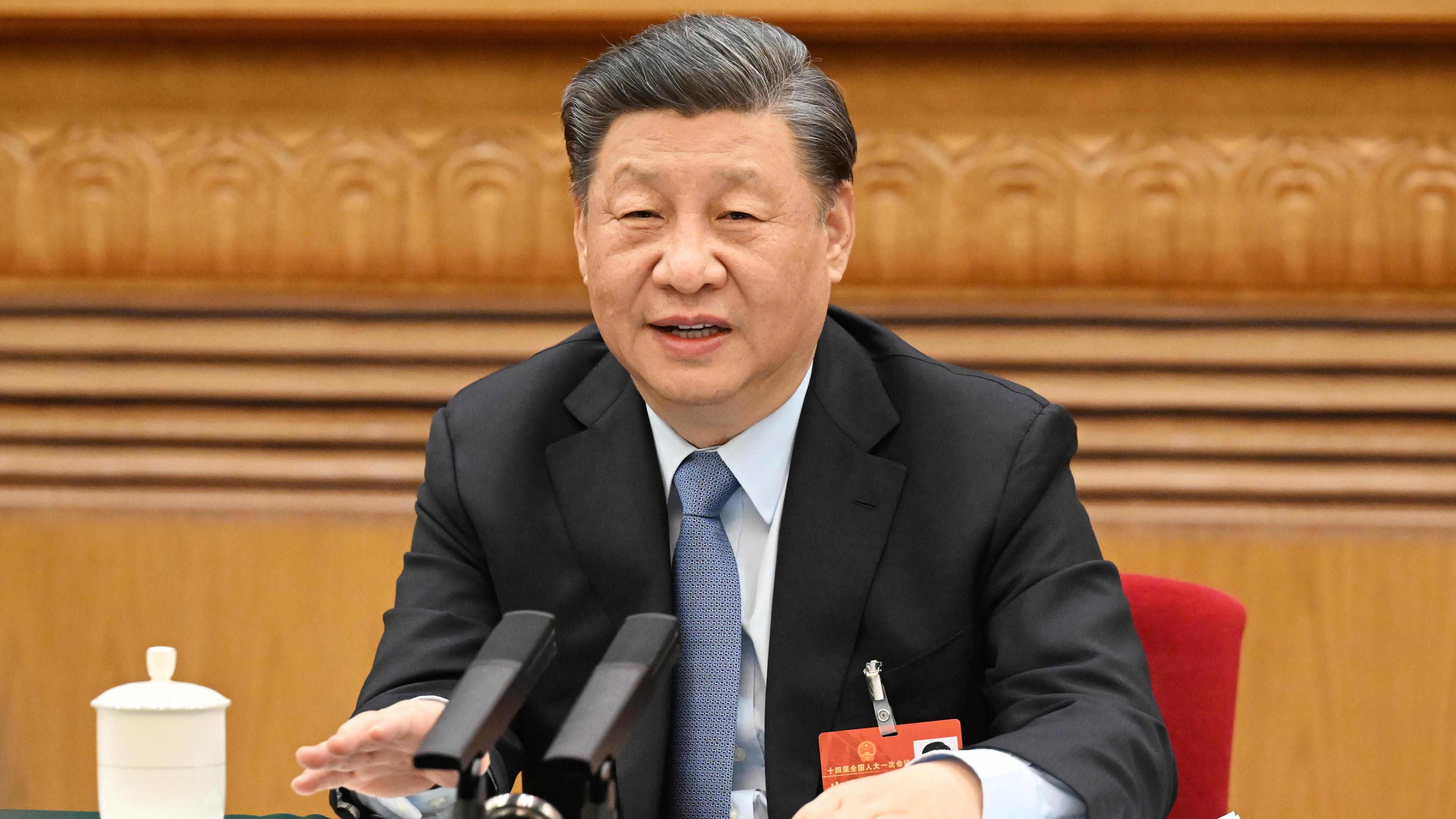 Xi Jinping in der Großen Halle des Volkes in Peking