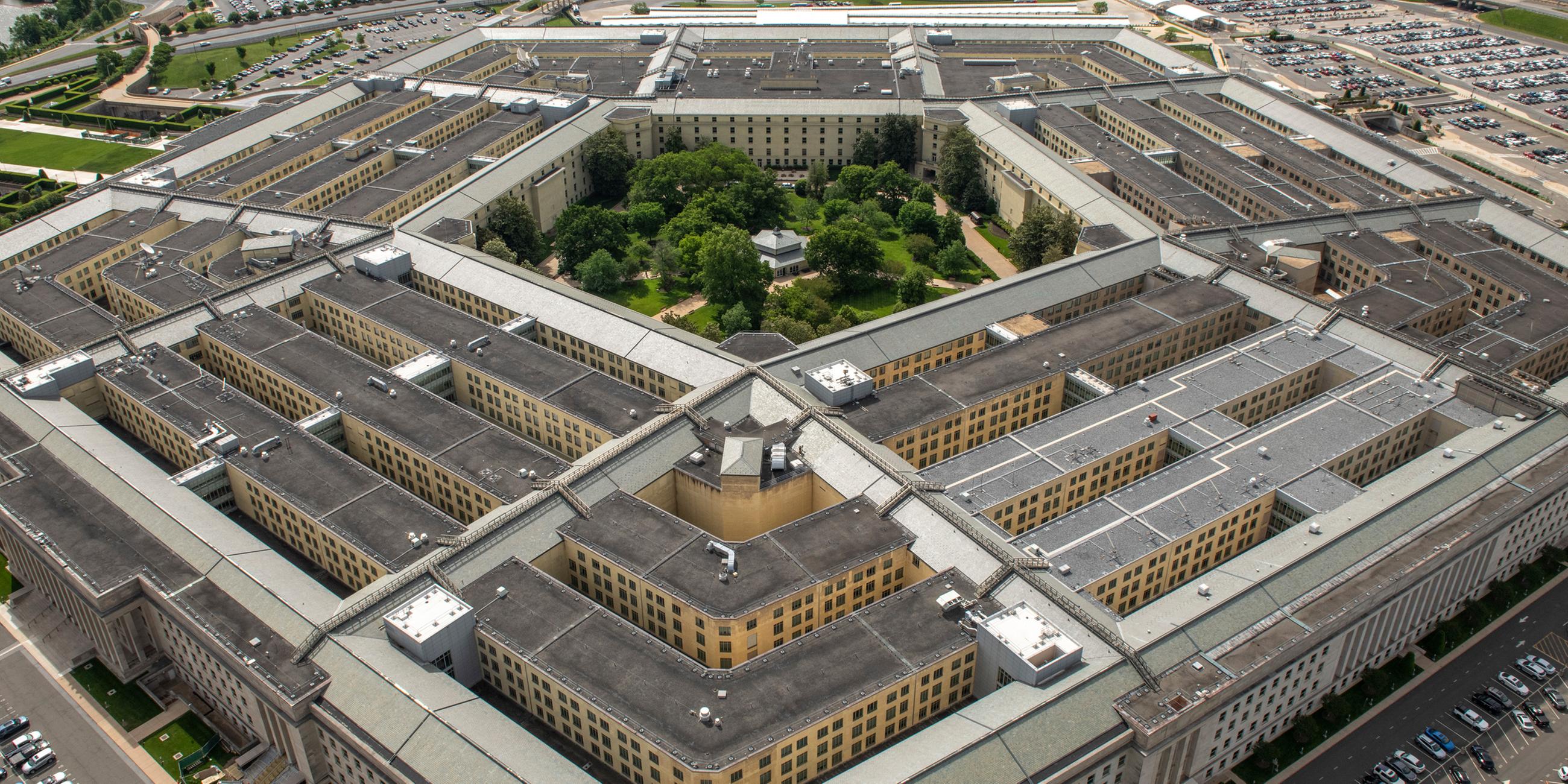 Luftaufnahme des US-Pentagon am 12.05.2021 in Washington, DC.