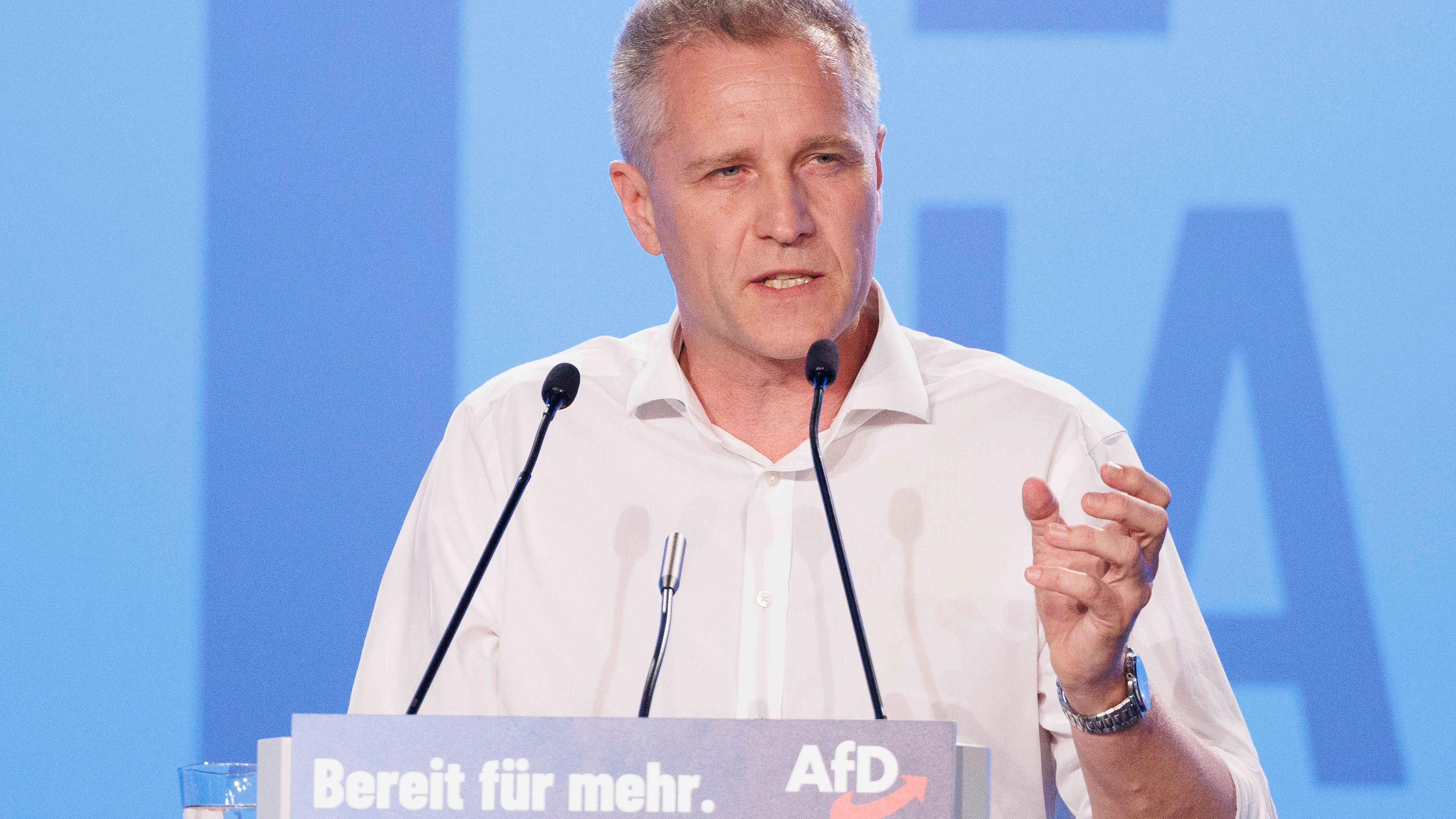 Sachsen-Anhalt, Magdeburg: Der Bundestagsabgeordnete Petr Bystron (AfD) spricht bei der Europawahlversammlung der AfD in der Messe Magdeburg.