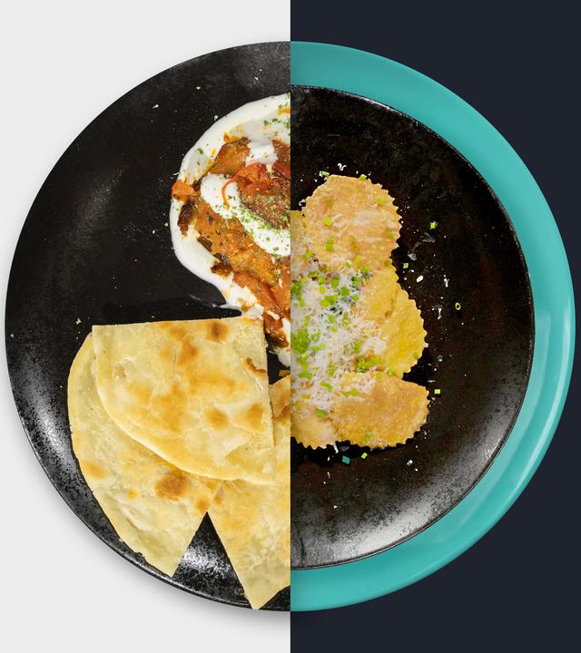 Pfannenbrot vs. Rote Ravioli