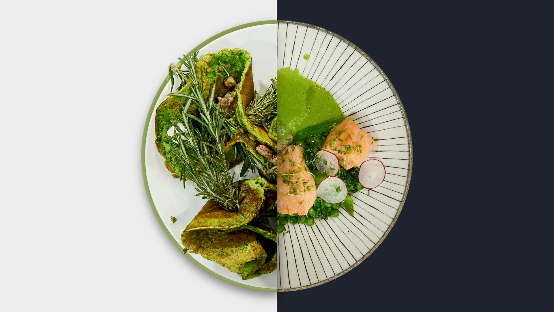 Pfannkuchen-Schiffchen vs. Lachs