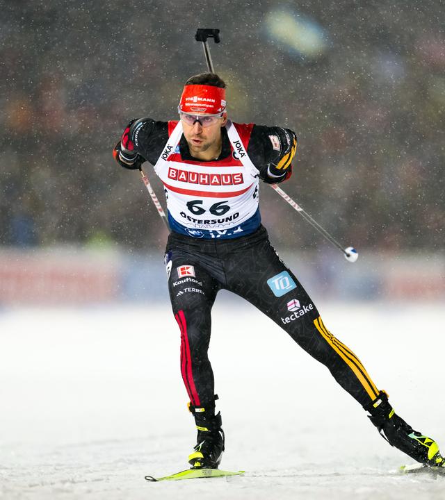 Biathlet Philipp Nawrath beim Weltcup in Östersund