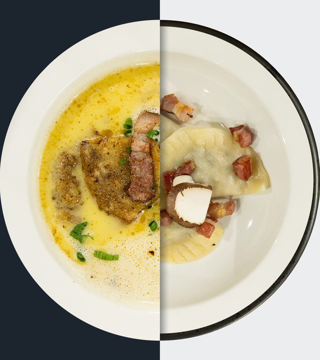 Pierogi mit Speck-Crunch