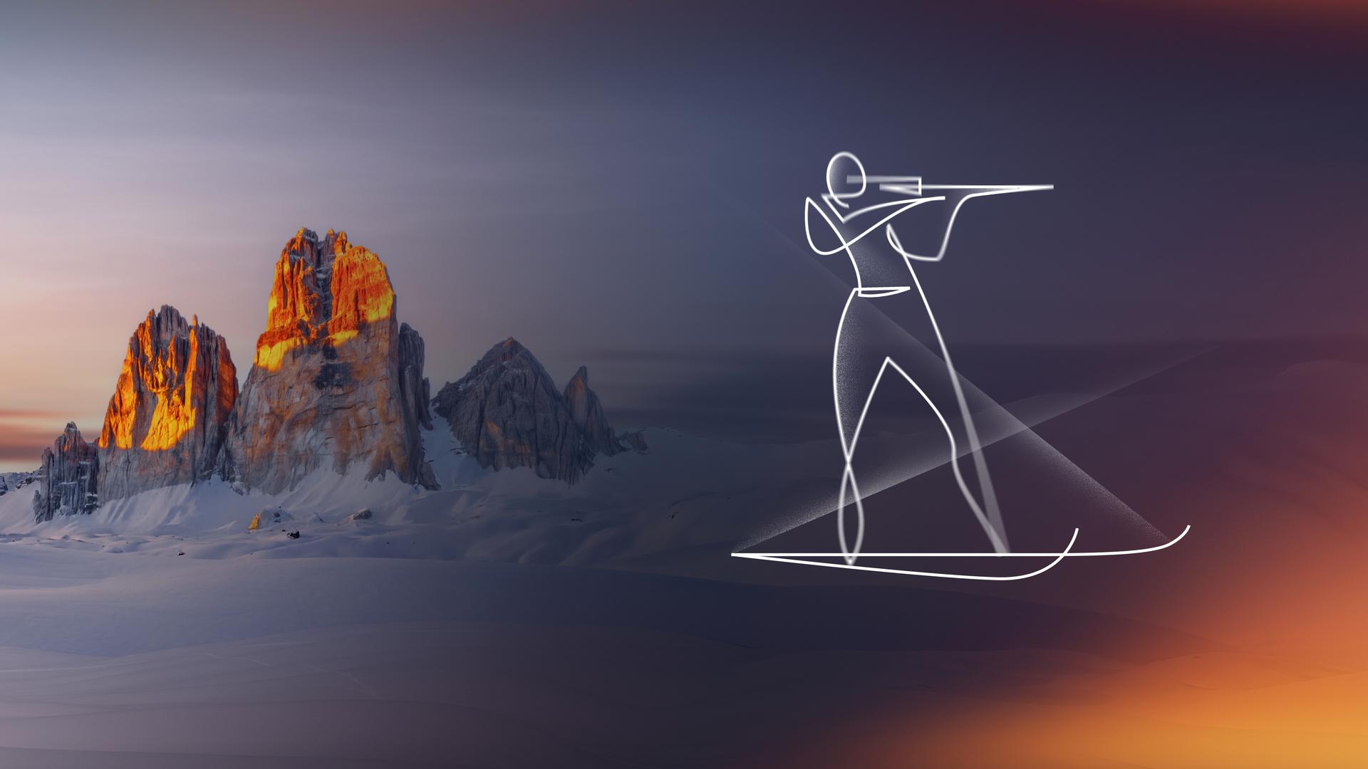 Piktogramm: Biathlon