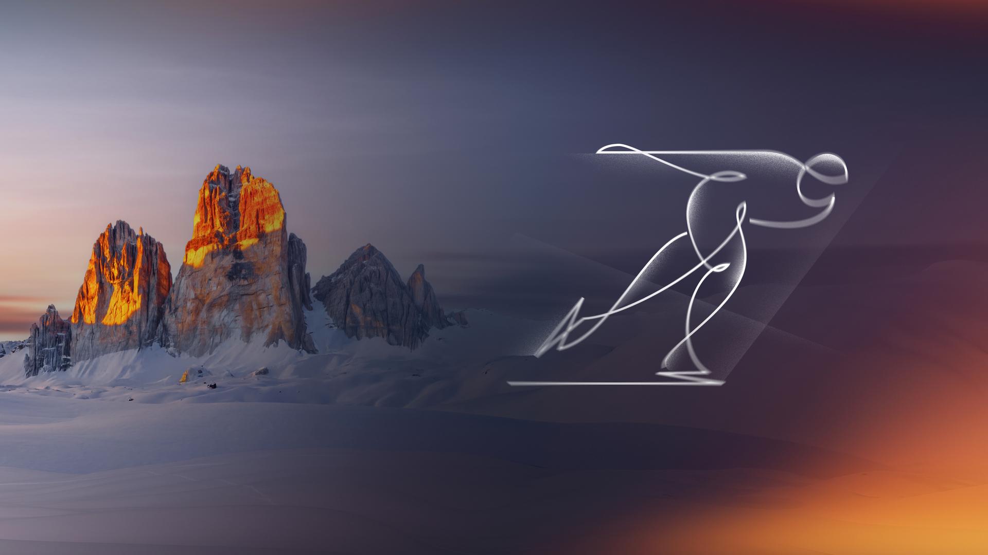 Piktogramm: Eisschnelllauf