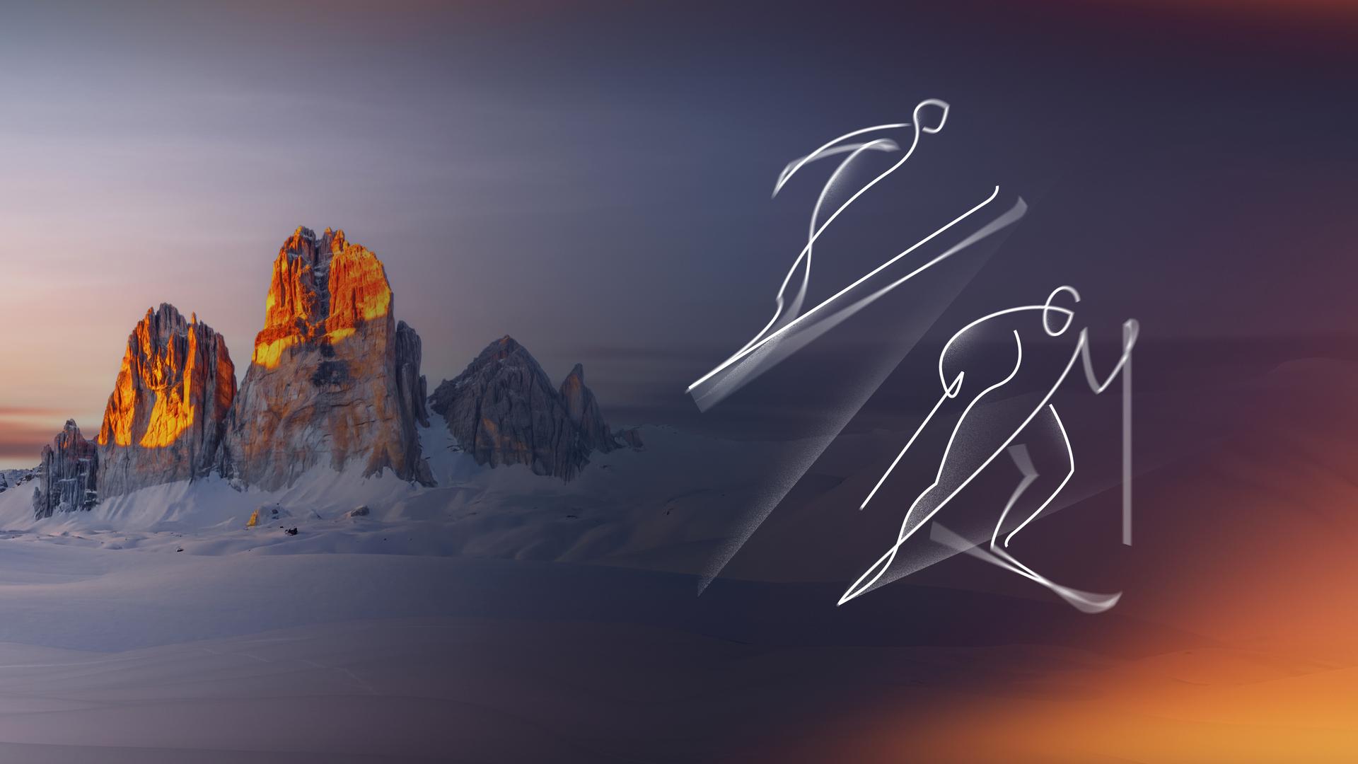 Piktogramm: Nordische Kombination