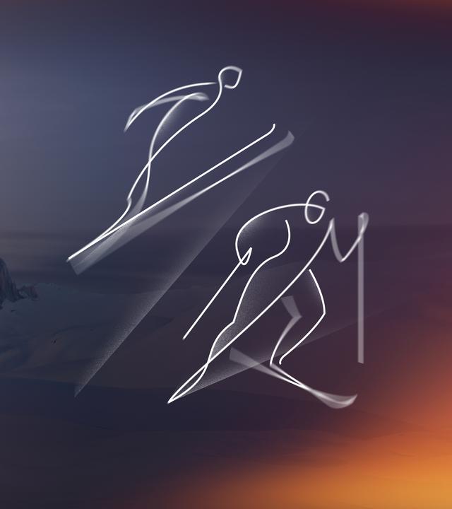 Piktogramm: Nordische Kombination