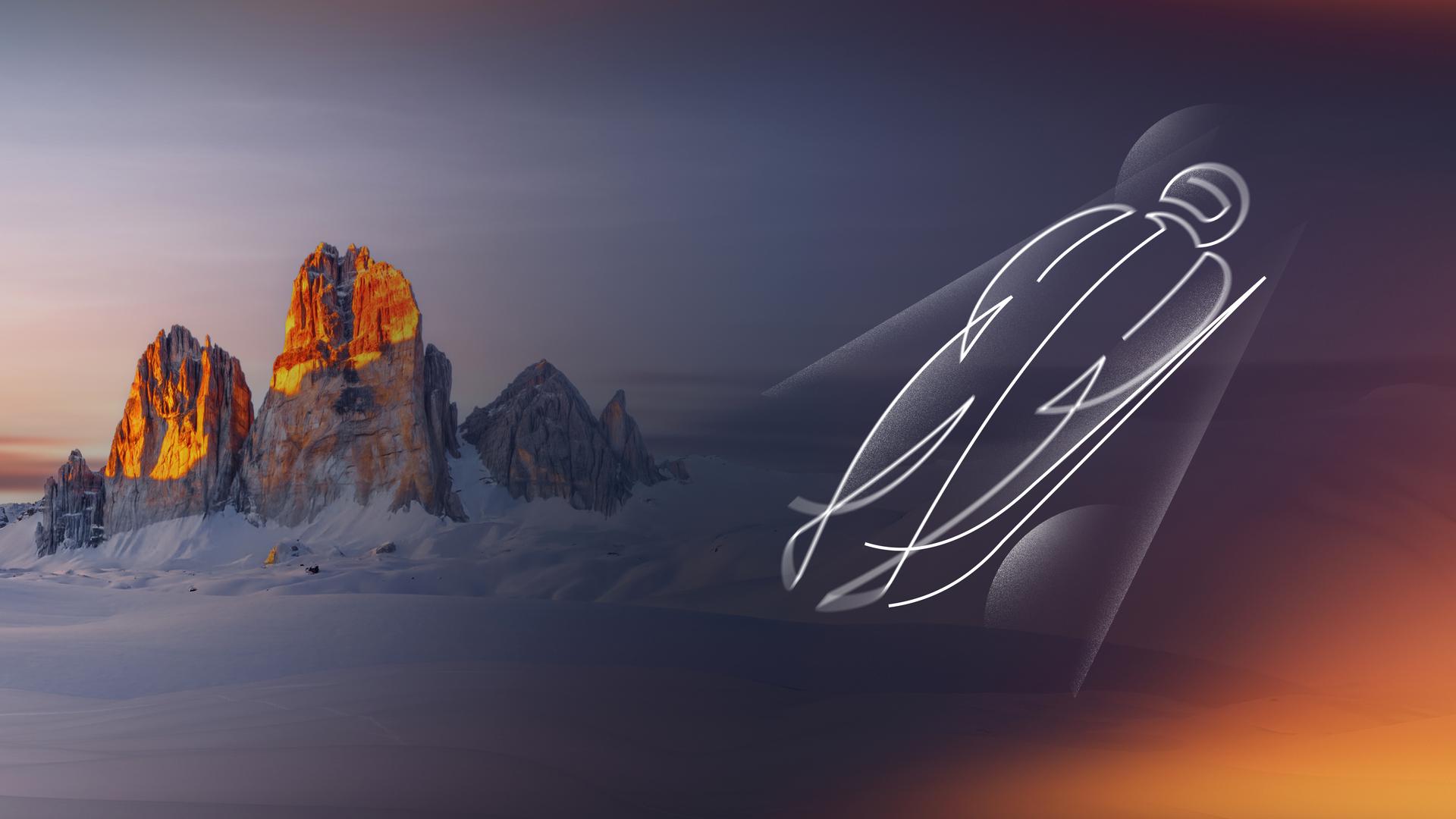 Piktogramm: Rodeln Einsitzer