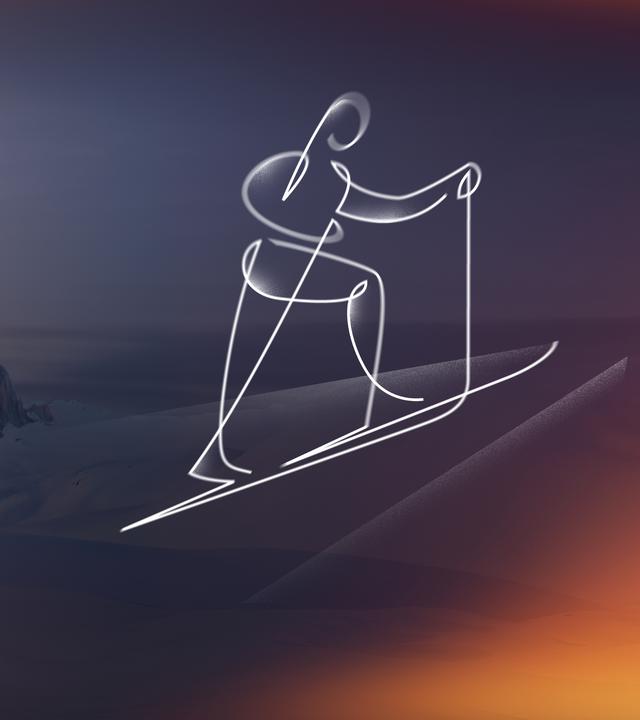 Piktogramm: Skibergsteigen