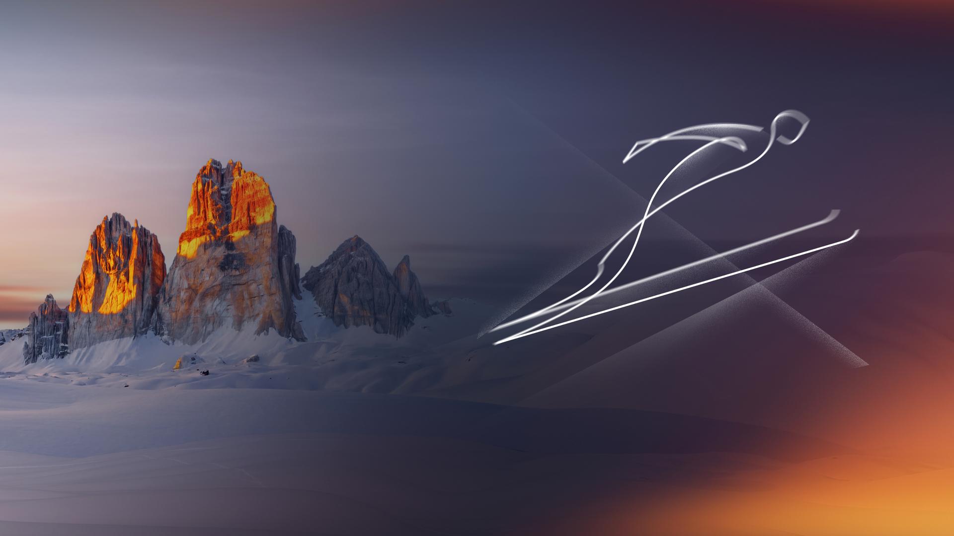 Piktogramm: Skispringen