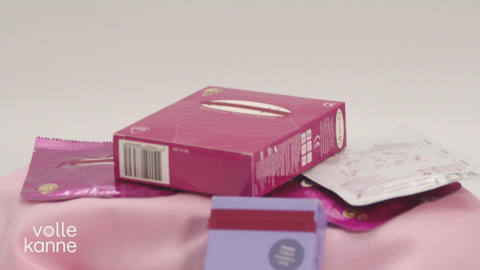 Kondom- und Pillenpackungen