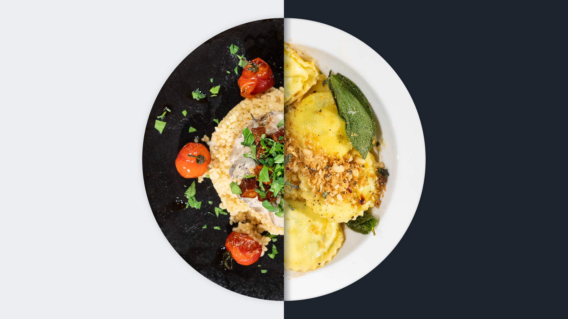 Pilzragout vs. Spinat-Ricotta-Ravioli