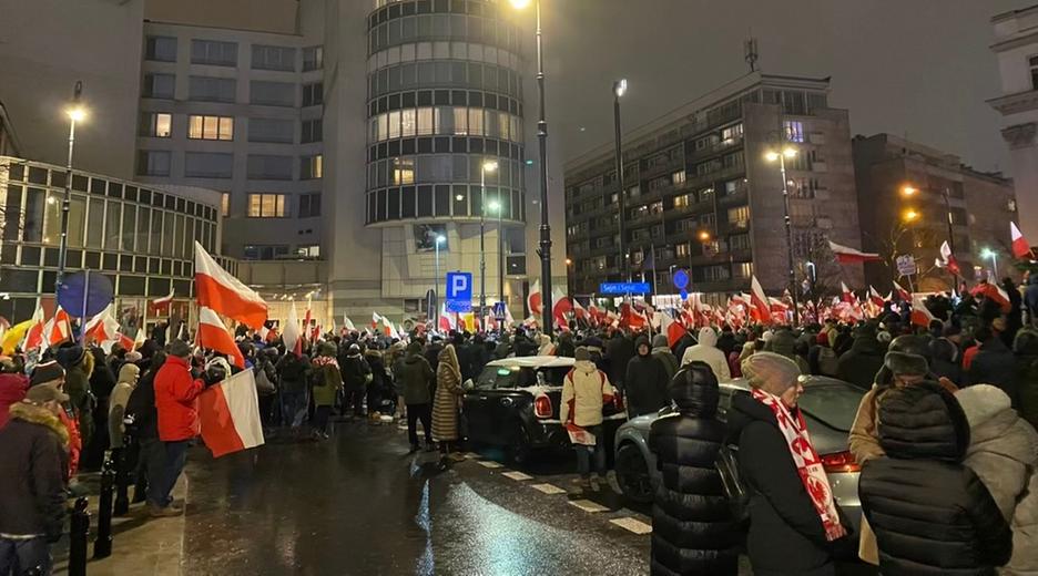PiS-Proteste in Polen am 11.01.2024.