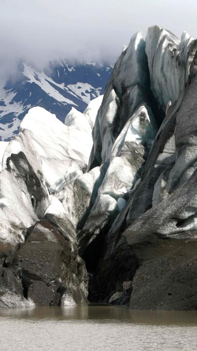 Schmelzender Gletscher in Island