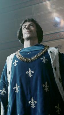 Spielszene: Ludwig IX. in Nahaufnahme