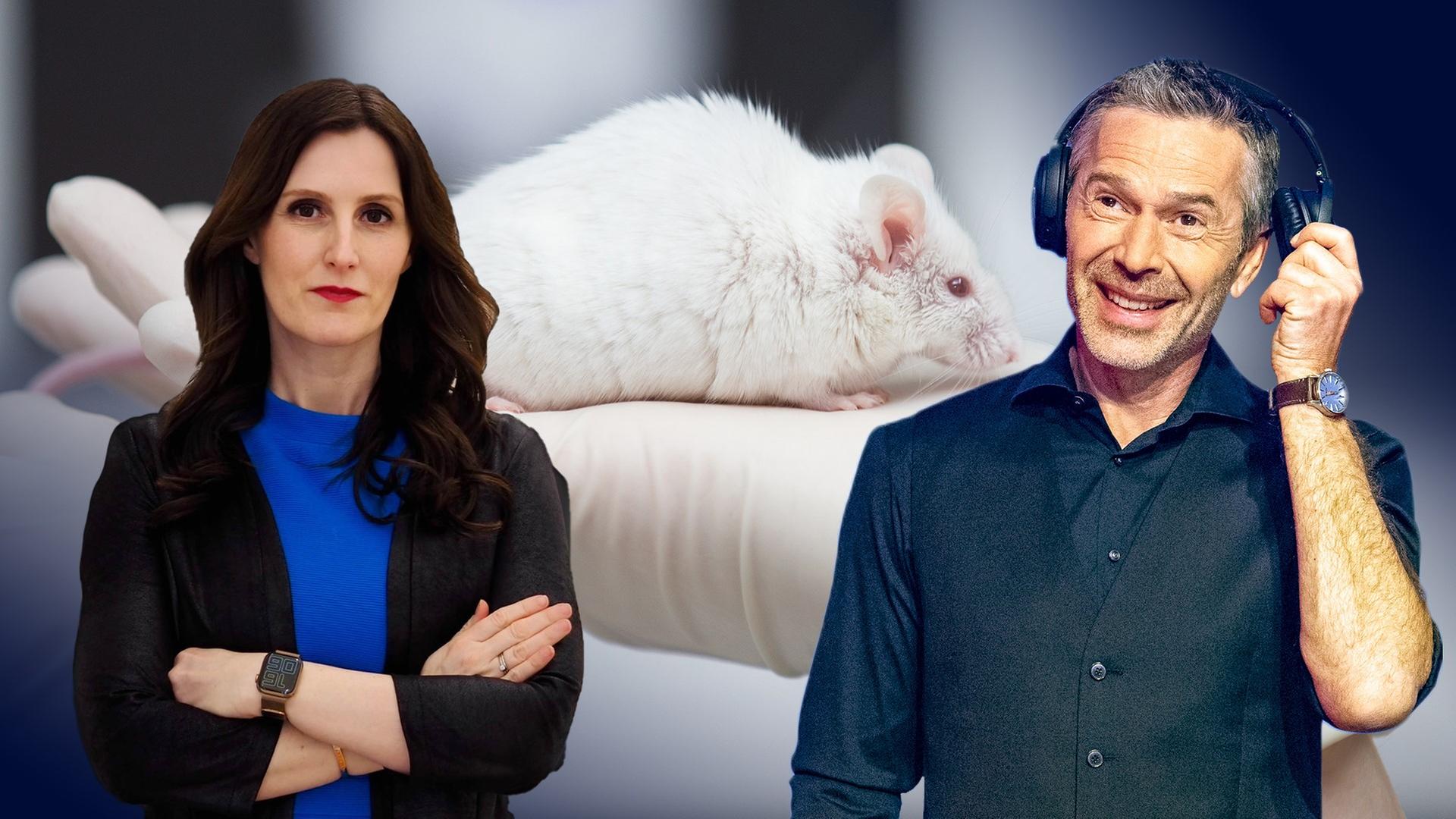 Montage: Dirk Steffens, Dr. Nadine Baumgart und eine Labormaus