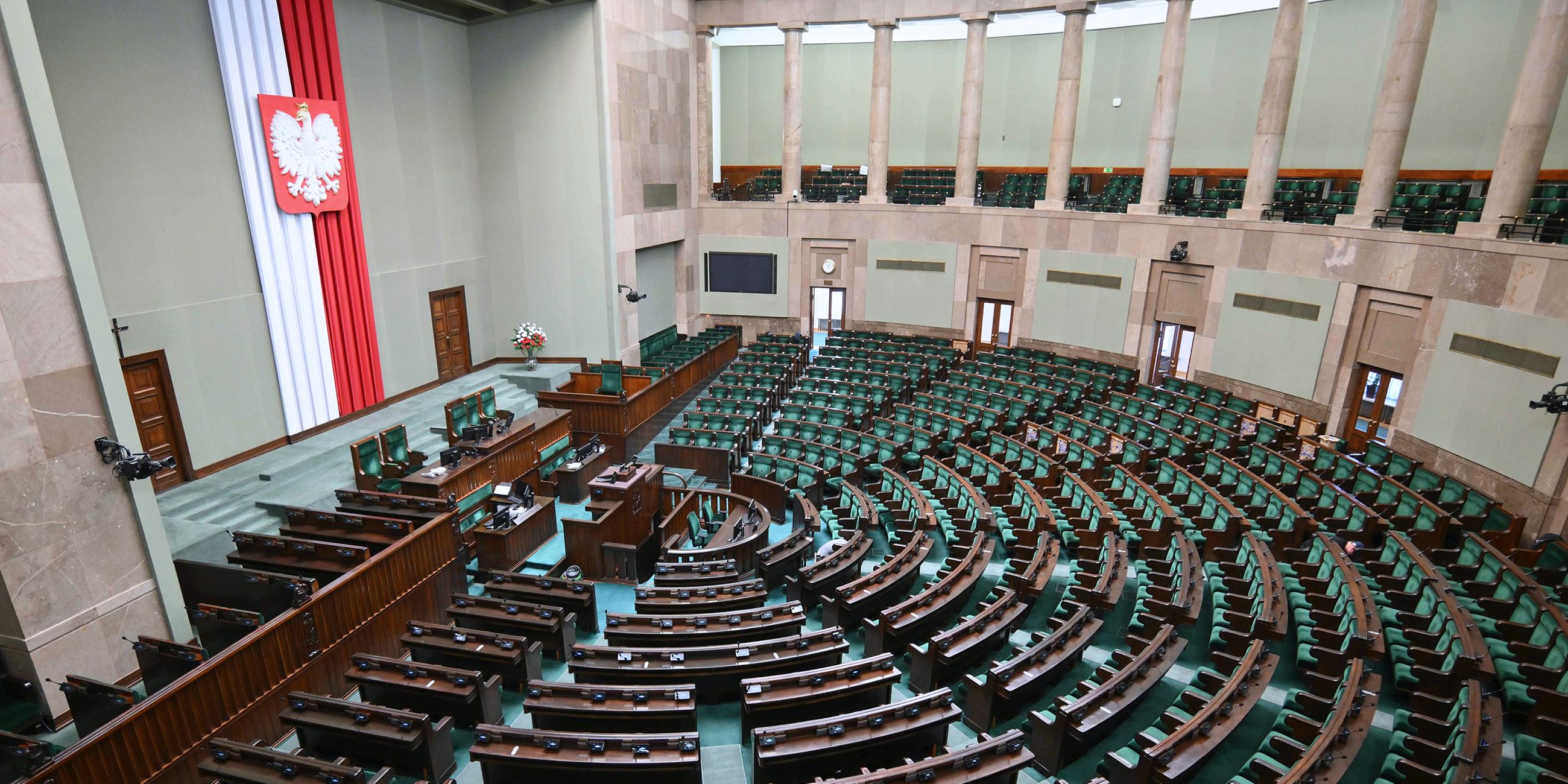 Das Bild zeigt das polnische Parlament.