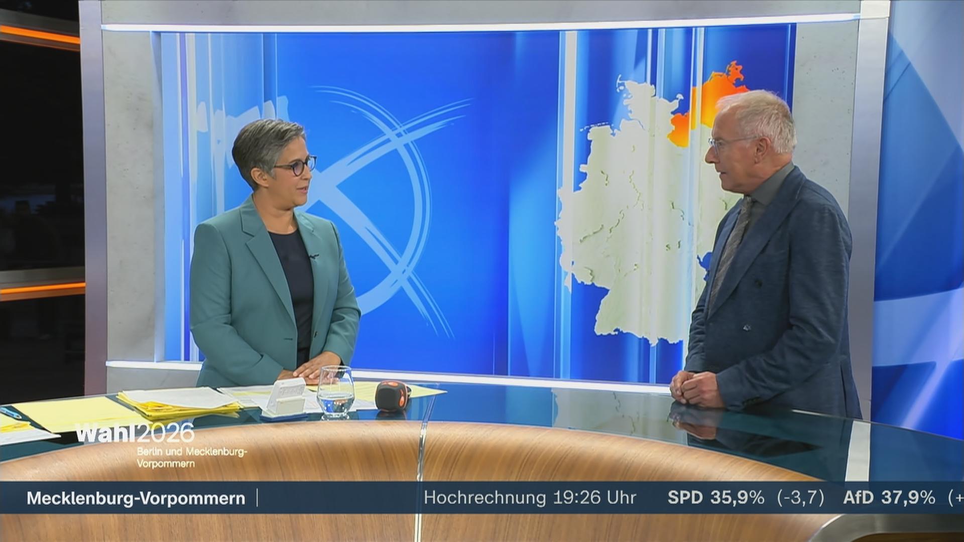 Politikwissenschaftler Karl-Rudolf Korte mit einer Analyse zu den Wahlen in Mecklenburg-Vorpommern und Berlin.