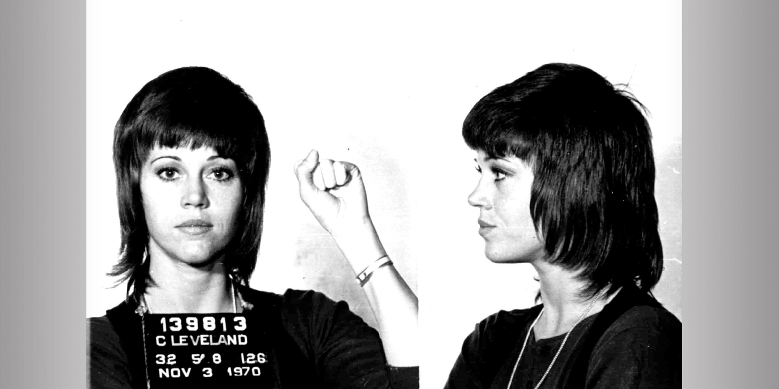 Polizeifoto Jane Fonda