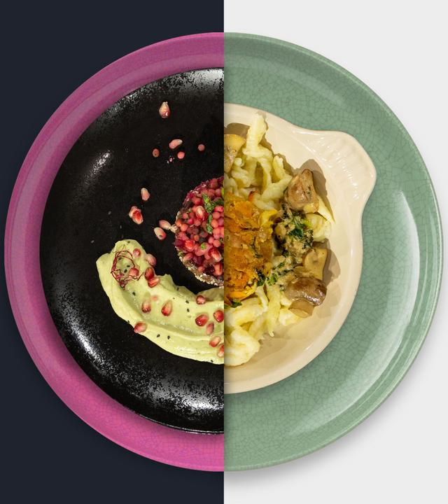Portobello vs. Tofu-Frikadellen