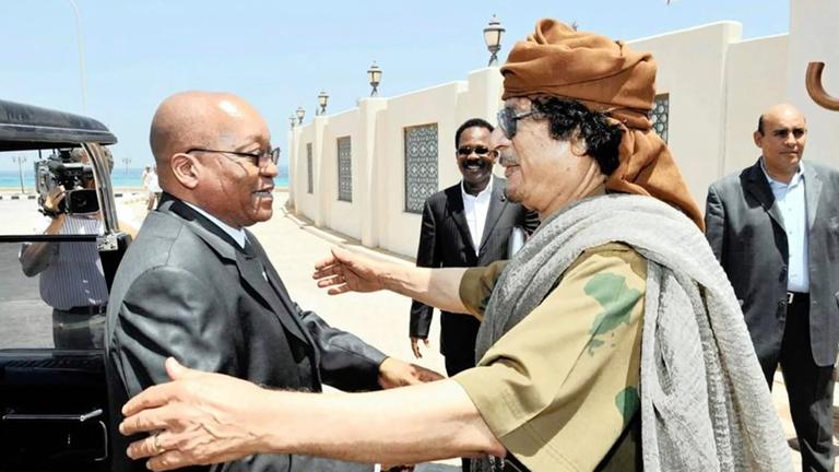 "Die Jagd nach Gaddafis Milliarden" (ARTE):Jacob Gedleyihlekisa Zuma und Muammar Muhammad Abdassalam Abu Minyar al-Gaddafi