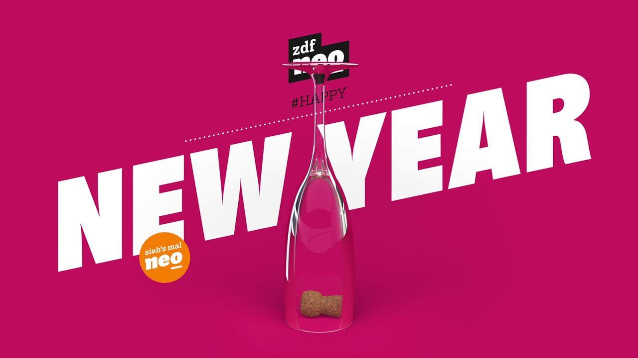 Spot "Sylvester Korken" aus der Serie ZDFneo Weihnachts- und Silvester-Idents 2020