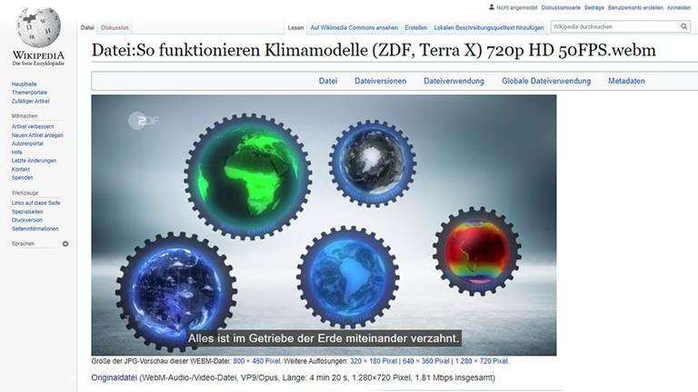 Grafik Erklärclip zu Klimamodellen im Creative-Commons-Angebot von ZDF/Terra X.