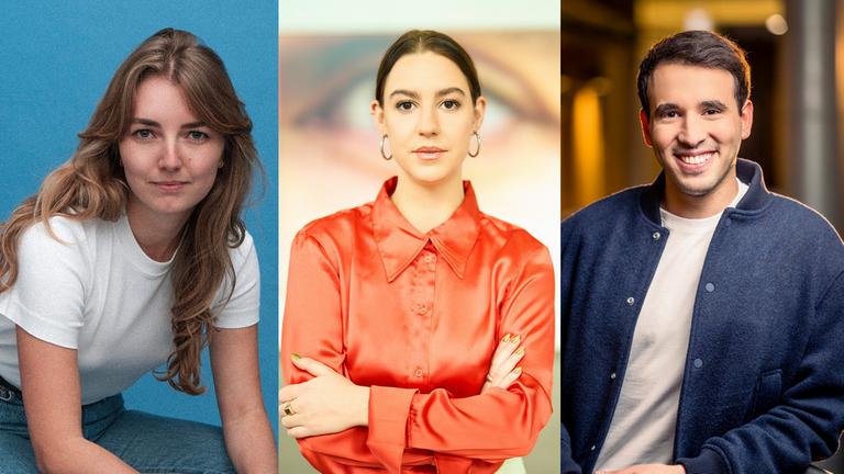 Luisa Houben, Victoria Reichelt und Sherif Rizkallah. 