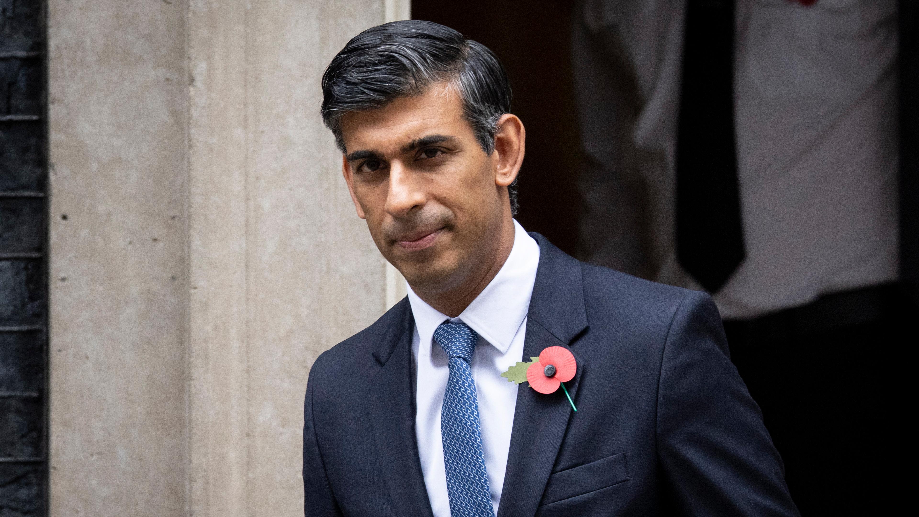 Britain's Prime Minister Rishi Sunak departs 10 Downing Street to attend PMQs