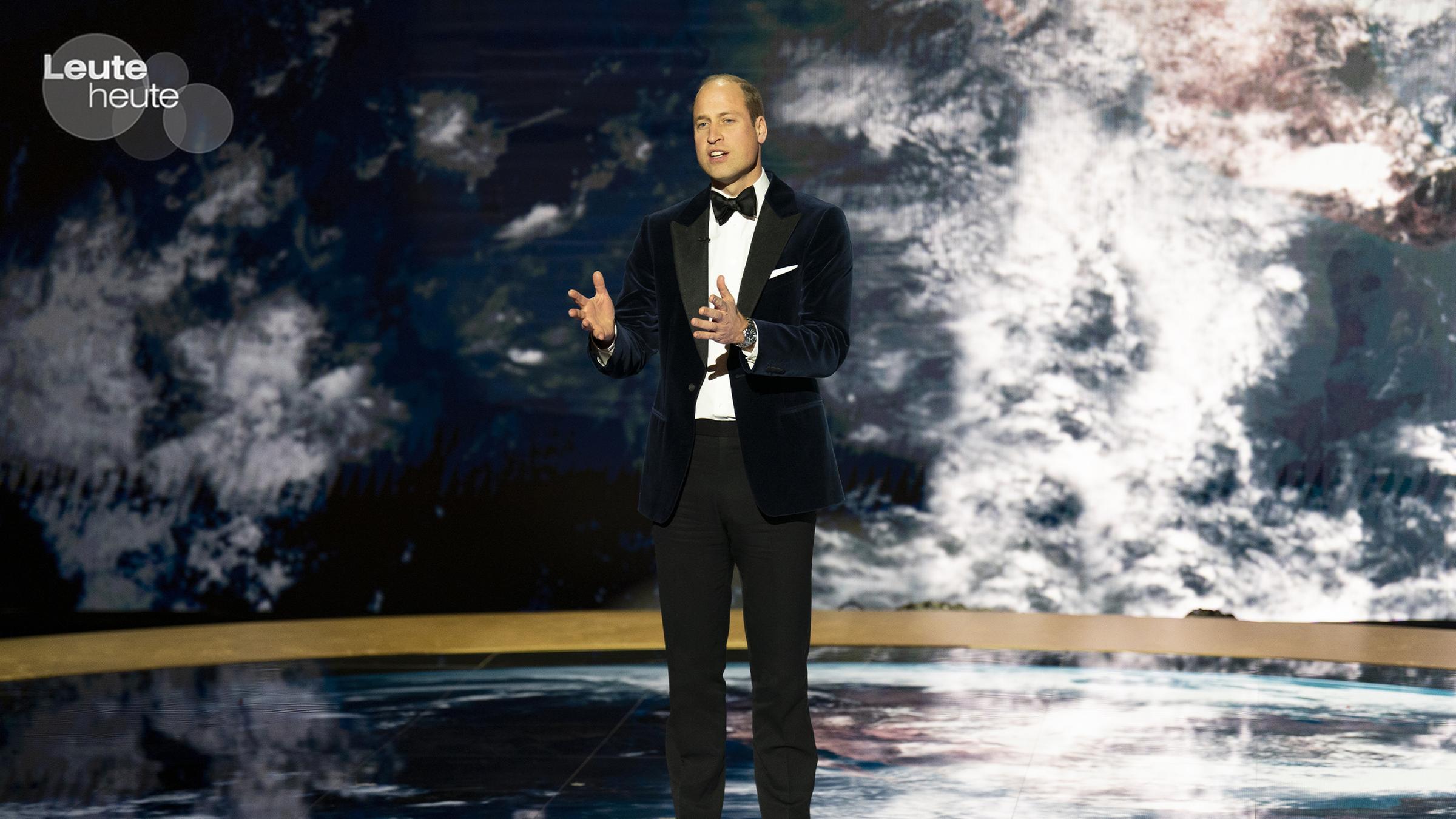 USA, Boston: William, Prinz von Wales, spricht bei der Preisverleihung des Umweltpreises "Earthshot" in der MGM Music Hall at Fenway in Boston.
