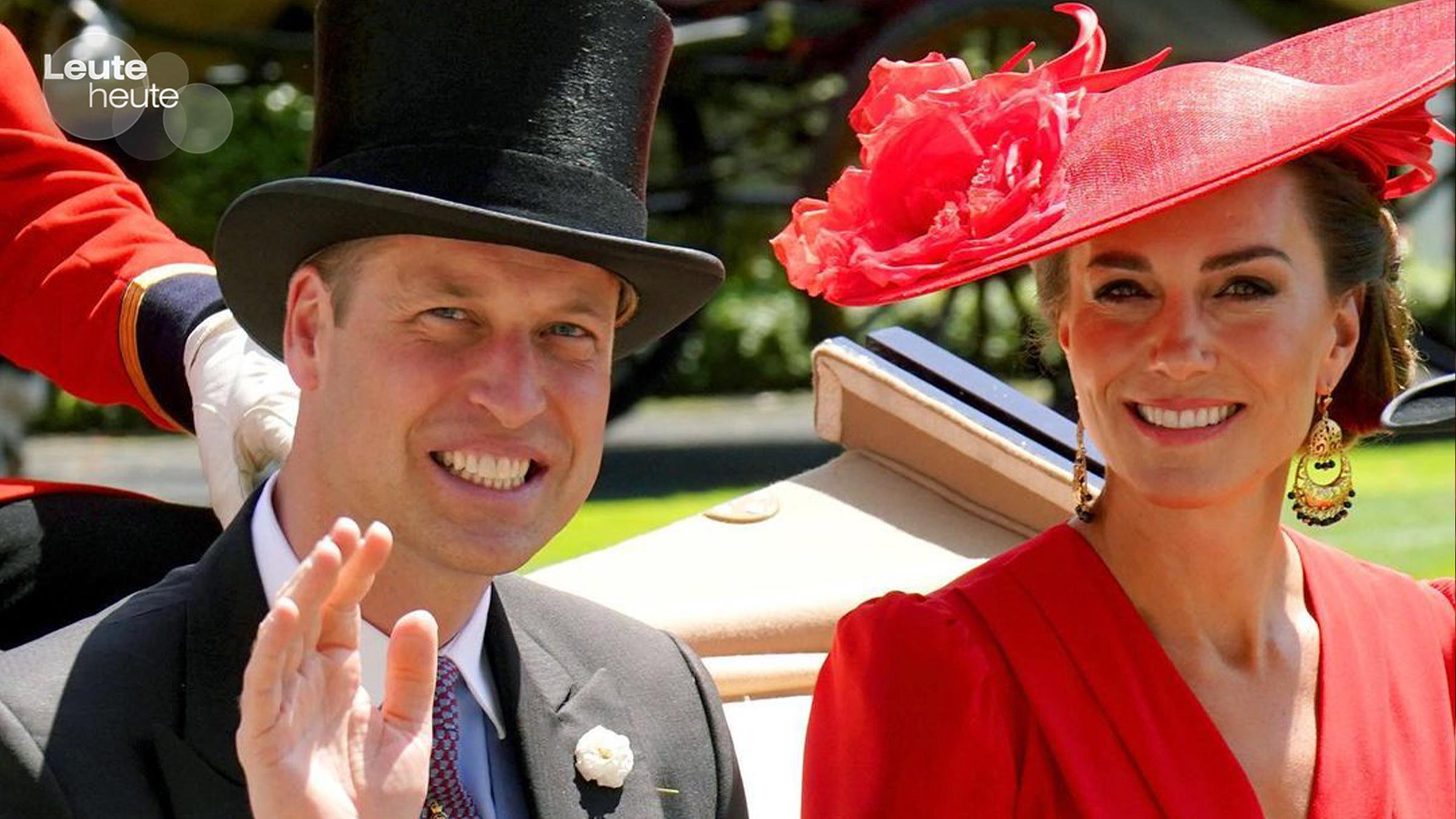Prinz William (R) und seine Frau Kate (L).