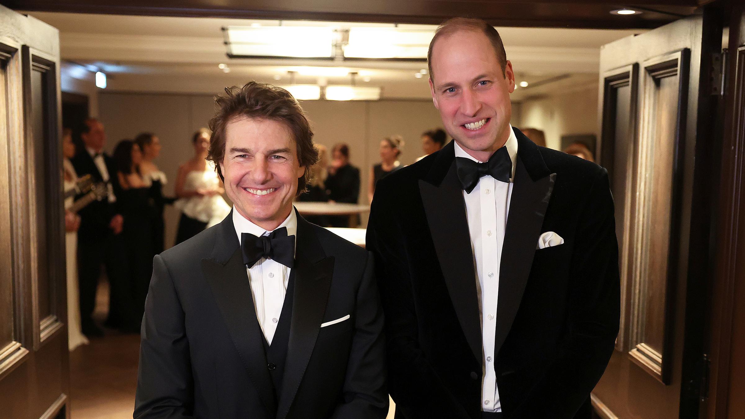 Prinz William und Tom Cruise bei einer Gala in London