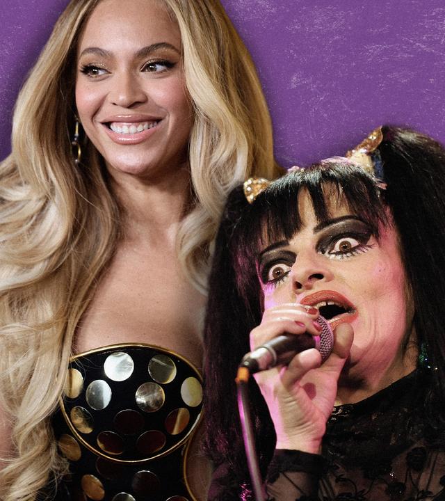 Montage Portraitbilder von Beyoncé und Nina Hagen