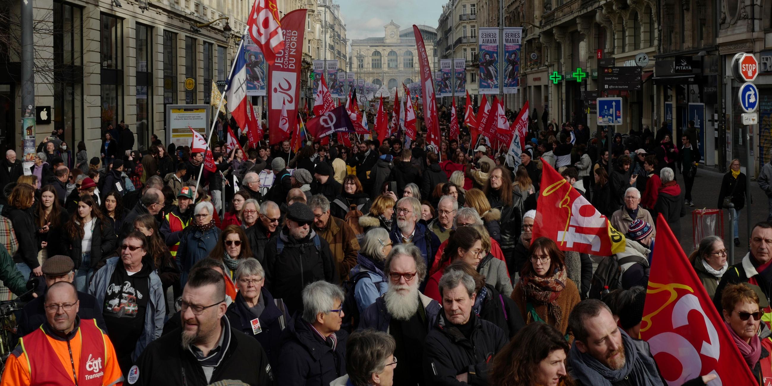 Rentenproteste in Frankreich