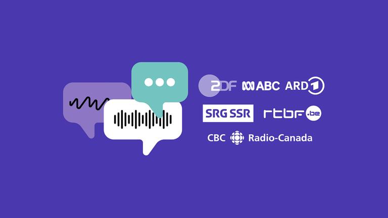 Grafik Logos der Partnersender für das Forschungsprojekt "Public Spaces Incubator"