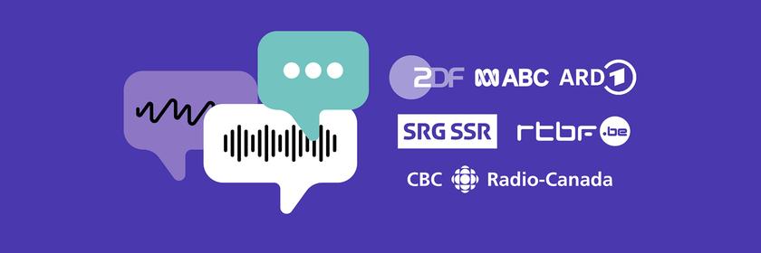 Grafik Logos der Partnersender für das Forschungsprojekt "Public Spaces Incubator"