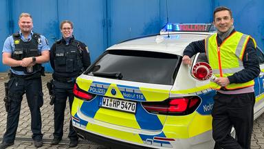 Polizei - Einsatz auf der Autobahn