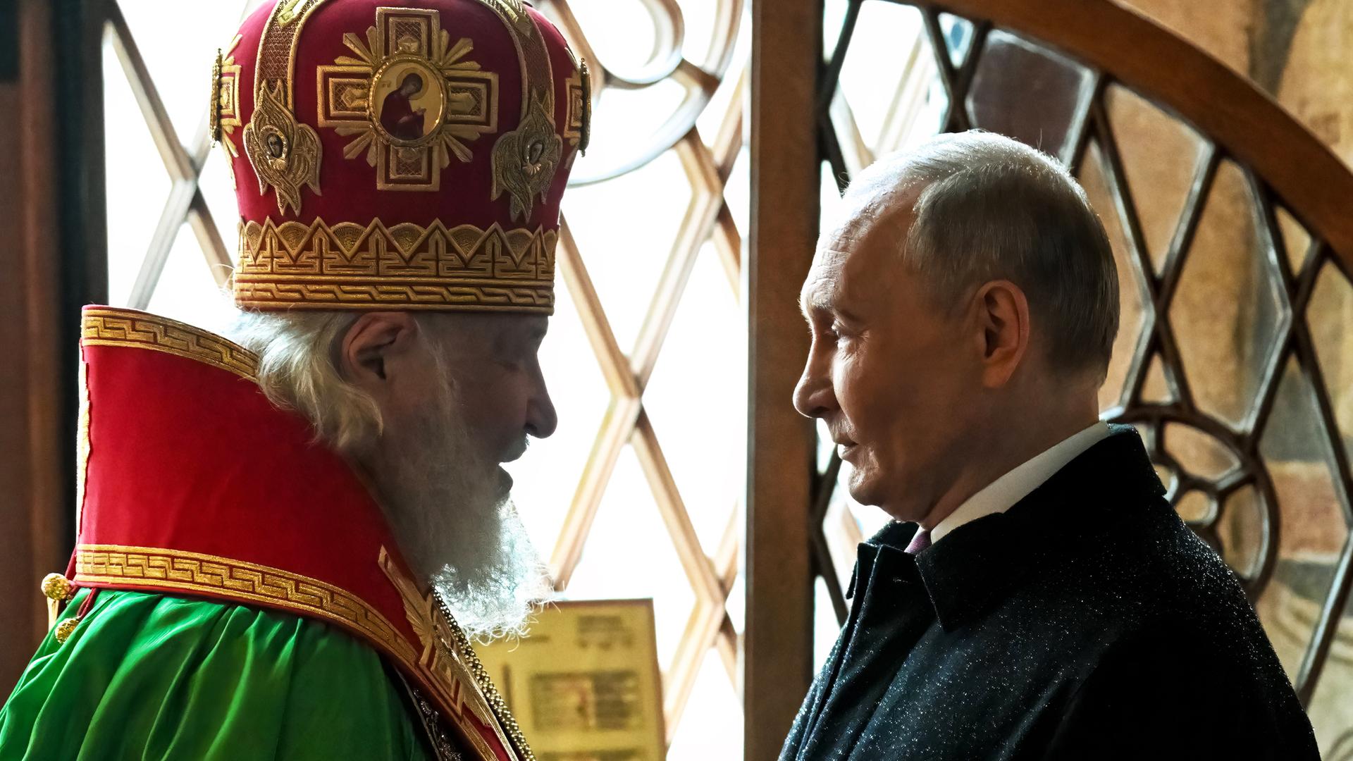 Wladimir Putin und der russisch-orthodoxe Patriarch Kyrill I.
