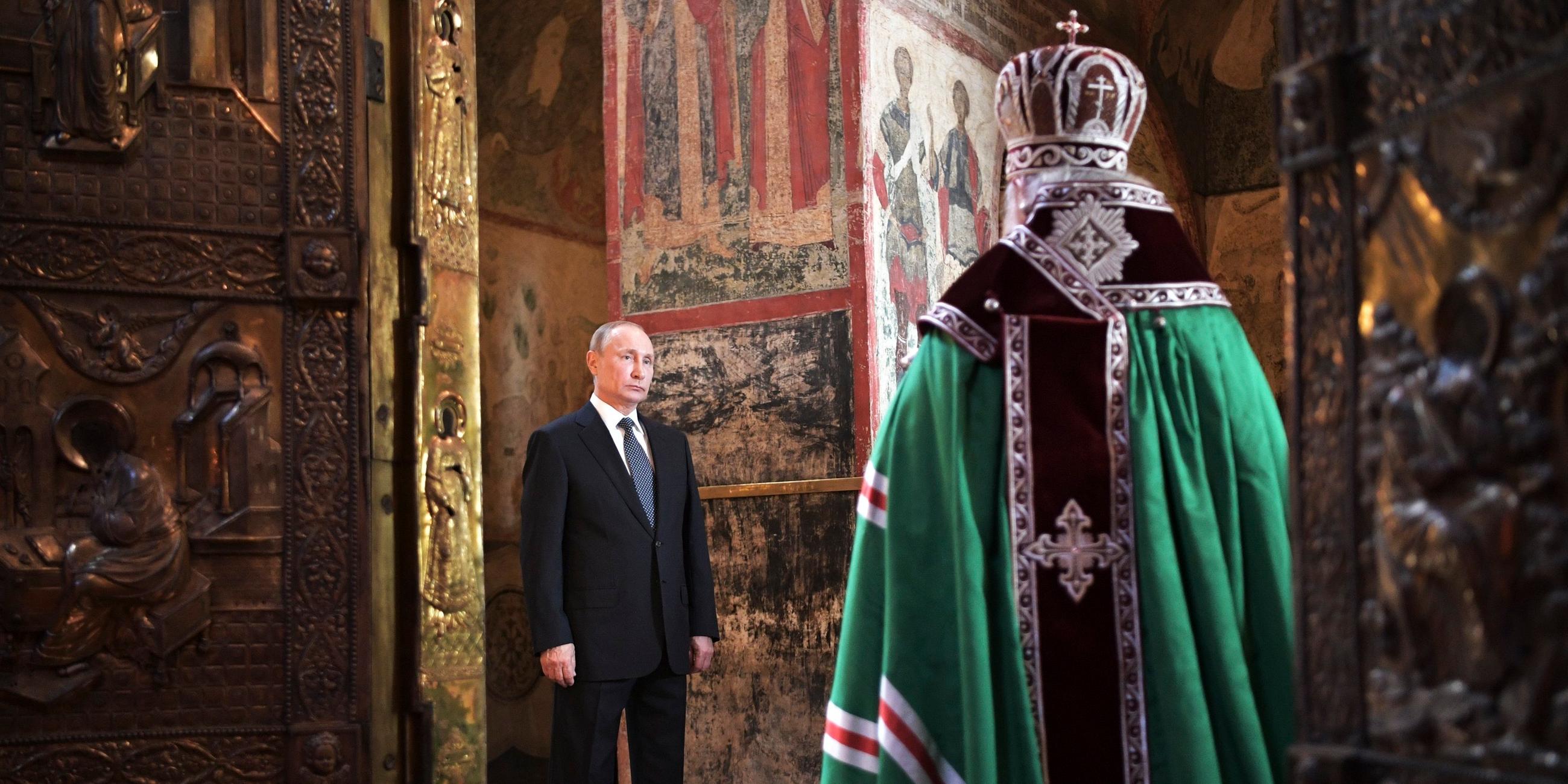 Wladimir Putin mit Patriarch Kirill der Orthodoxen Kirche in Russland