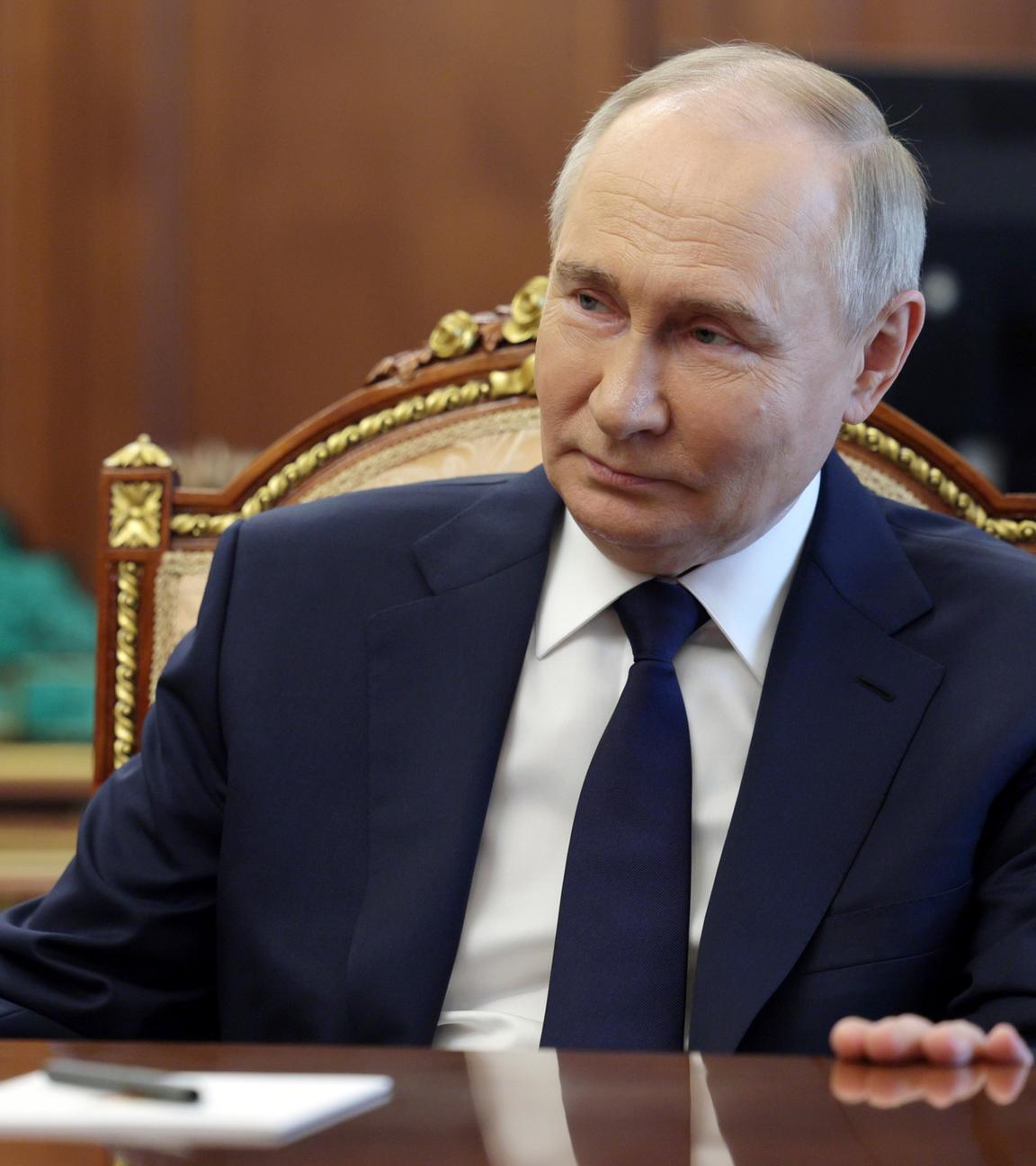 Zu sehen ist der russische Präsident, Wladimir Putin.