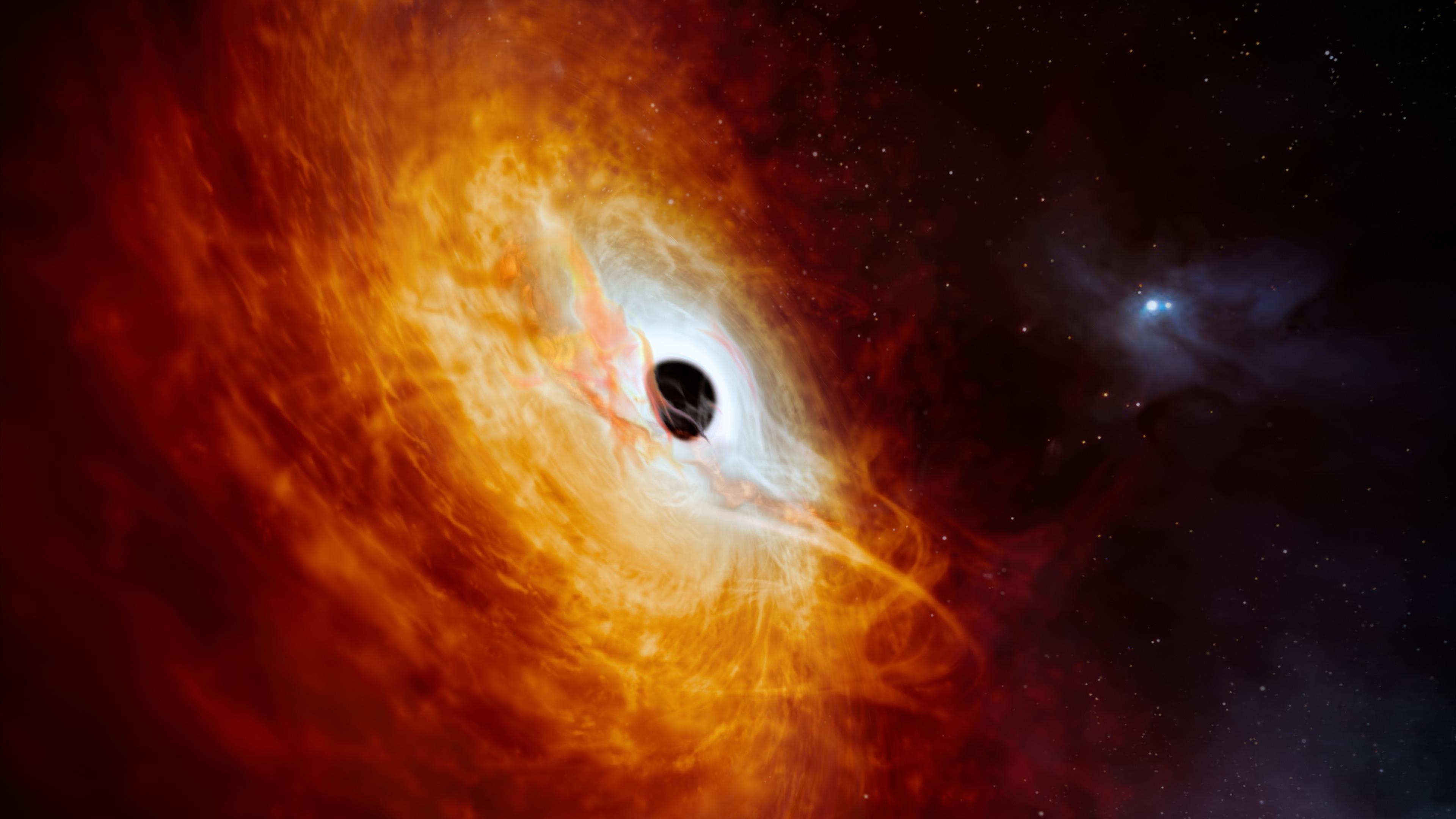 Astronomen identifizieren den hellsten und am schnellsten wachsenden Quasar, J059-4351