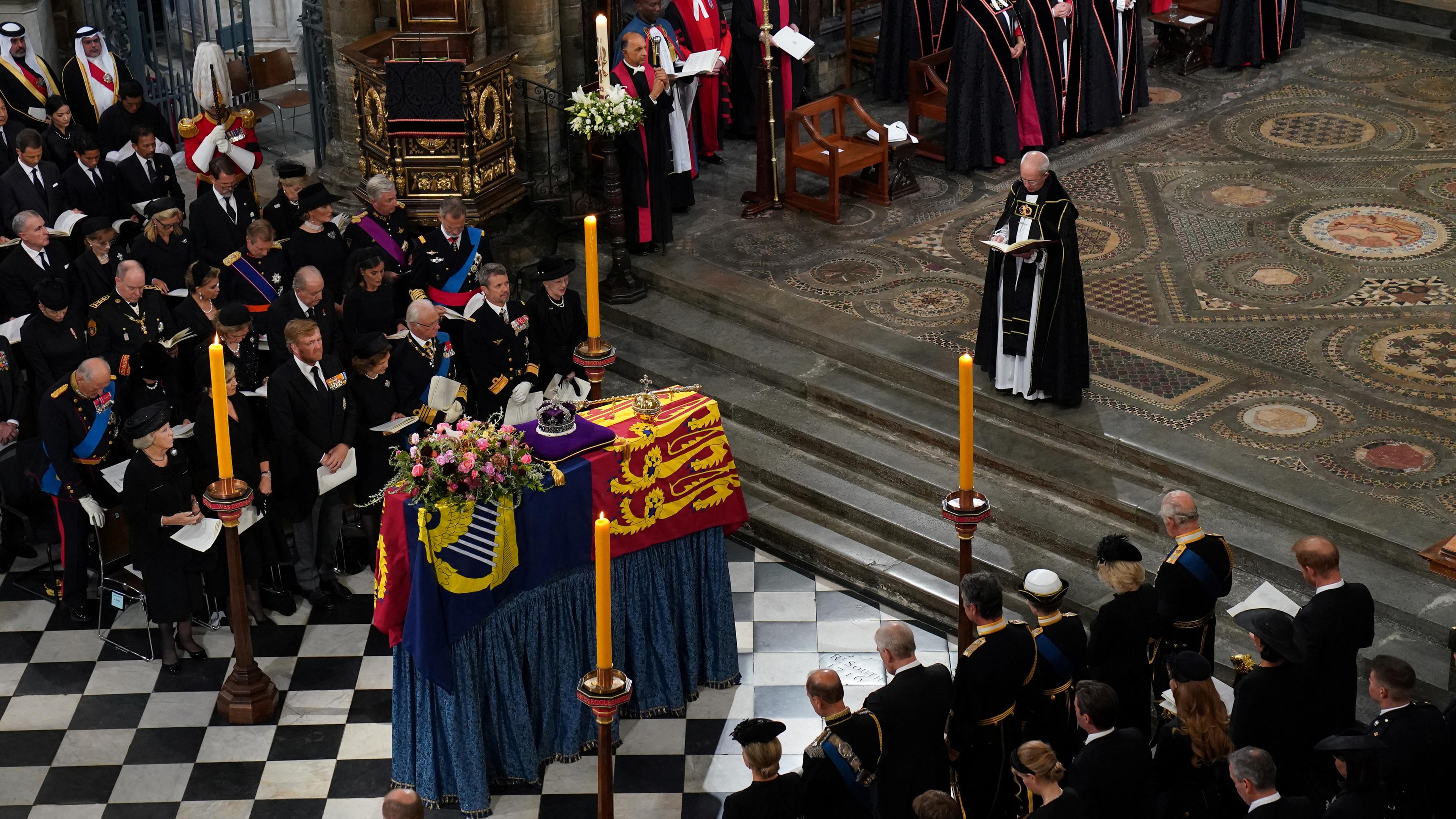 London: Trauergottesdienst für Queen Elizabeth II. in der Westminster Abbey.