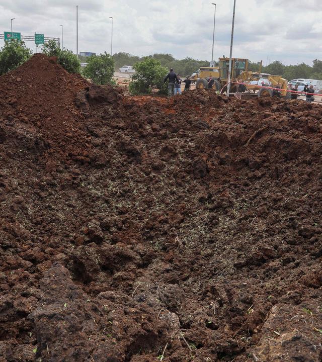 Zu sehen ist ein Krater