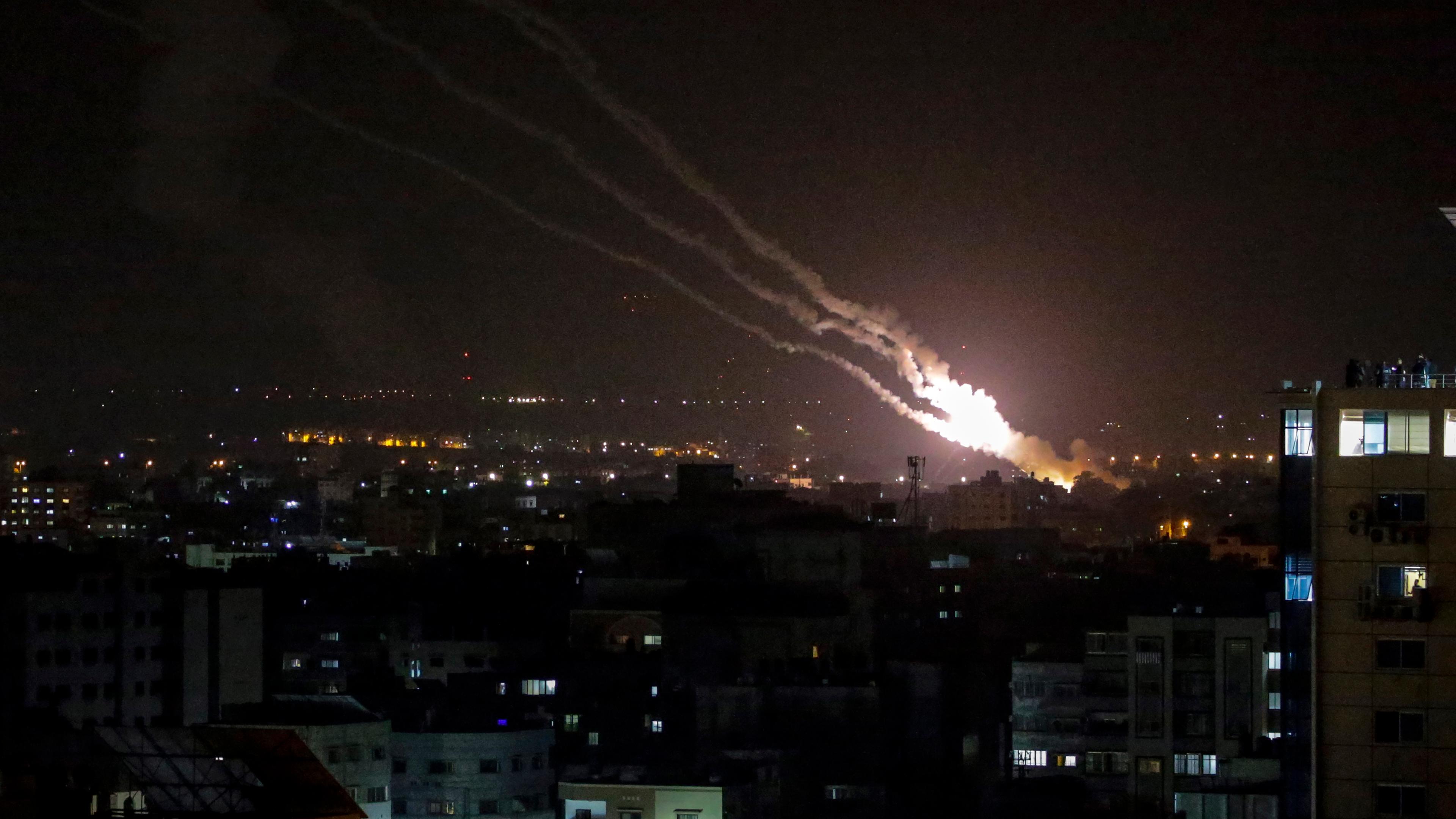 Raketen aus dem Gazastreifen in Richtung Israel abgefeuert