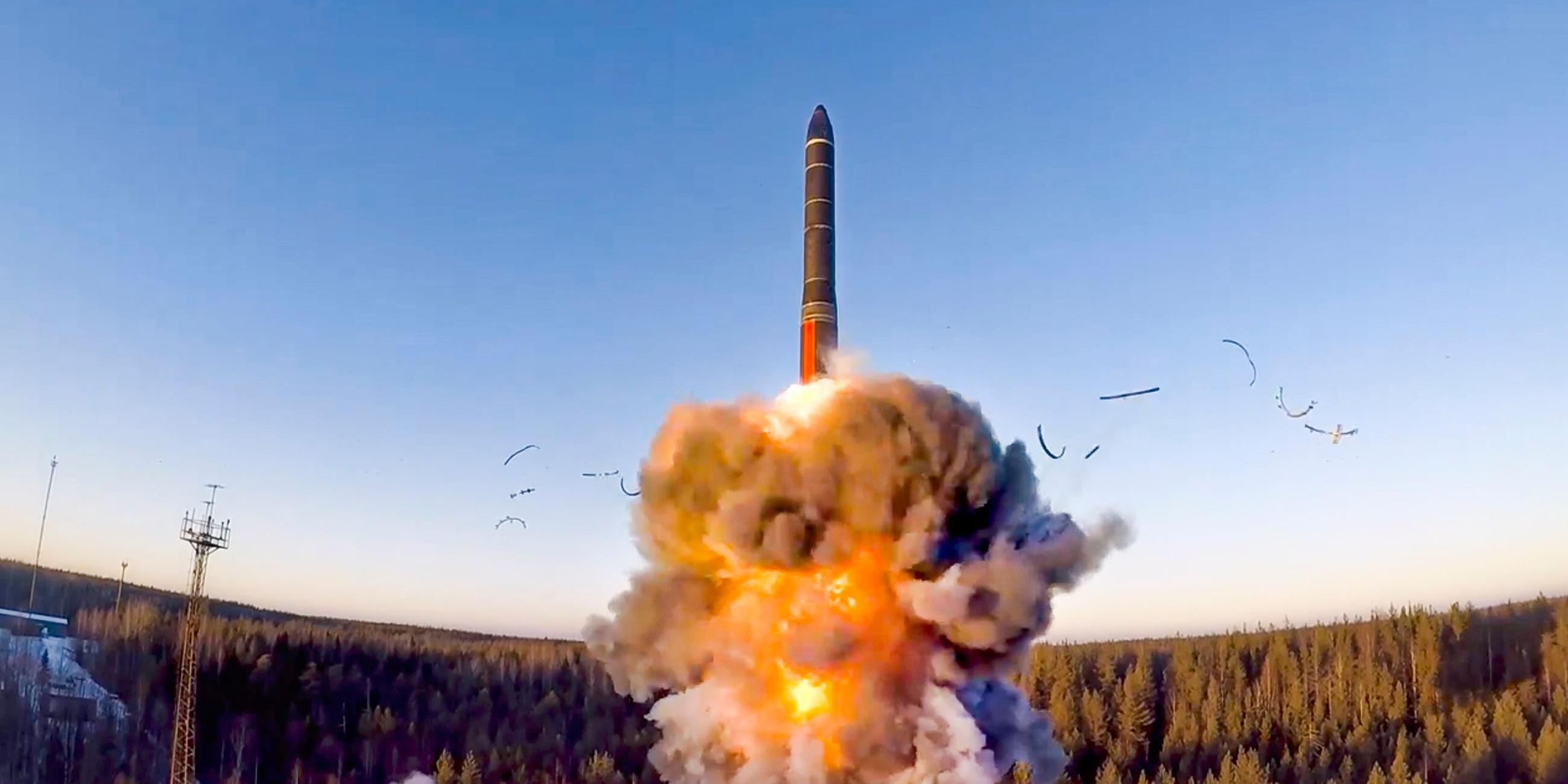 Ein Interkontinental-Raketentest in Russland