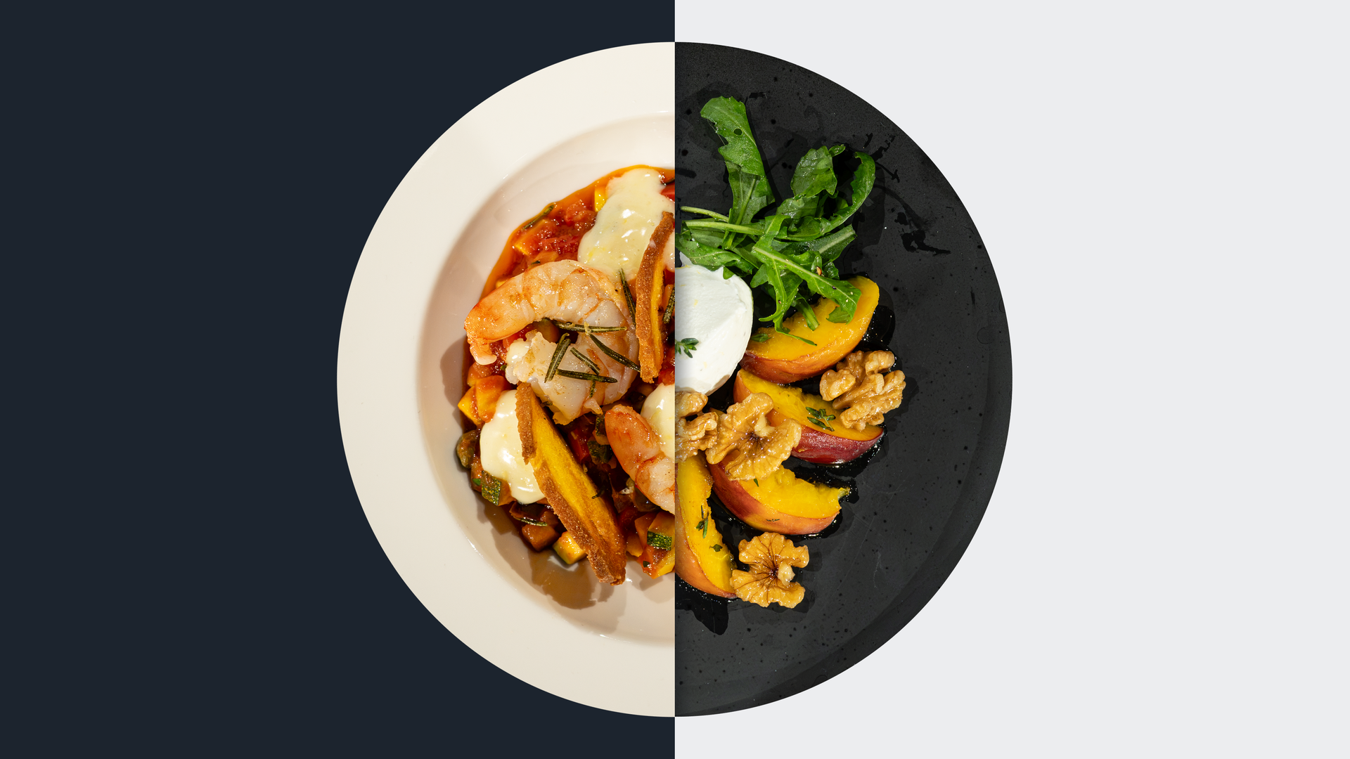 Ratatouille vs. Gebratener Pfirsich